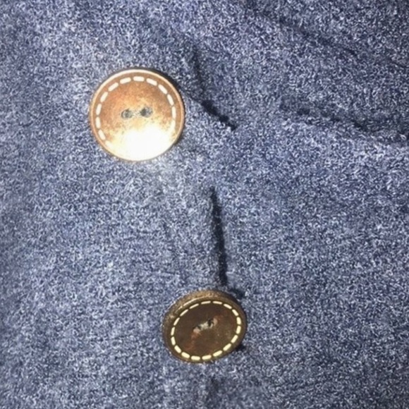 Sacred Threads Cardigan Sweater Plush Blue Coatigan Draped Thumb holes size M - Picture 5 of 12